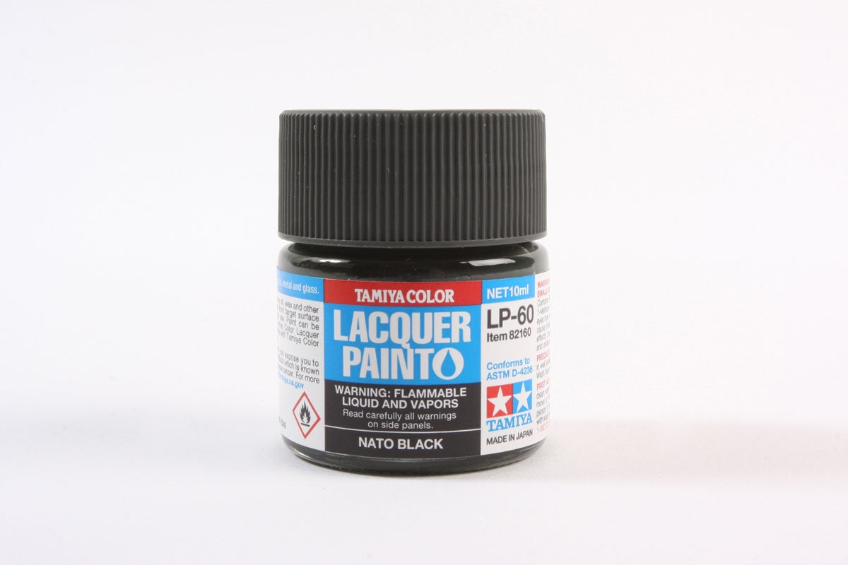 Tamiya LP-60 NATO Black Lacquer Paint - 10ml Bottle