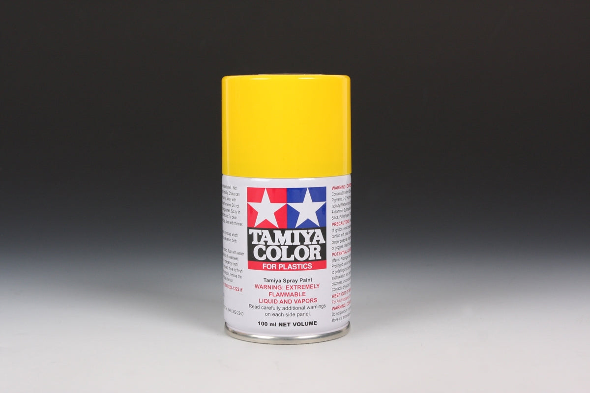 Tamiya TS-16 Yellow Synthetic Lacquer for Plastics - 100ml Spray Can