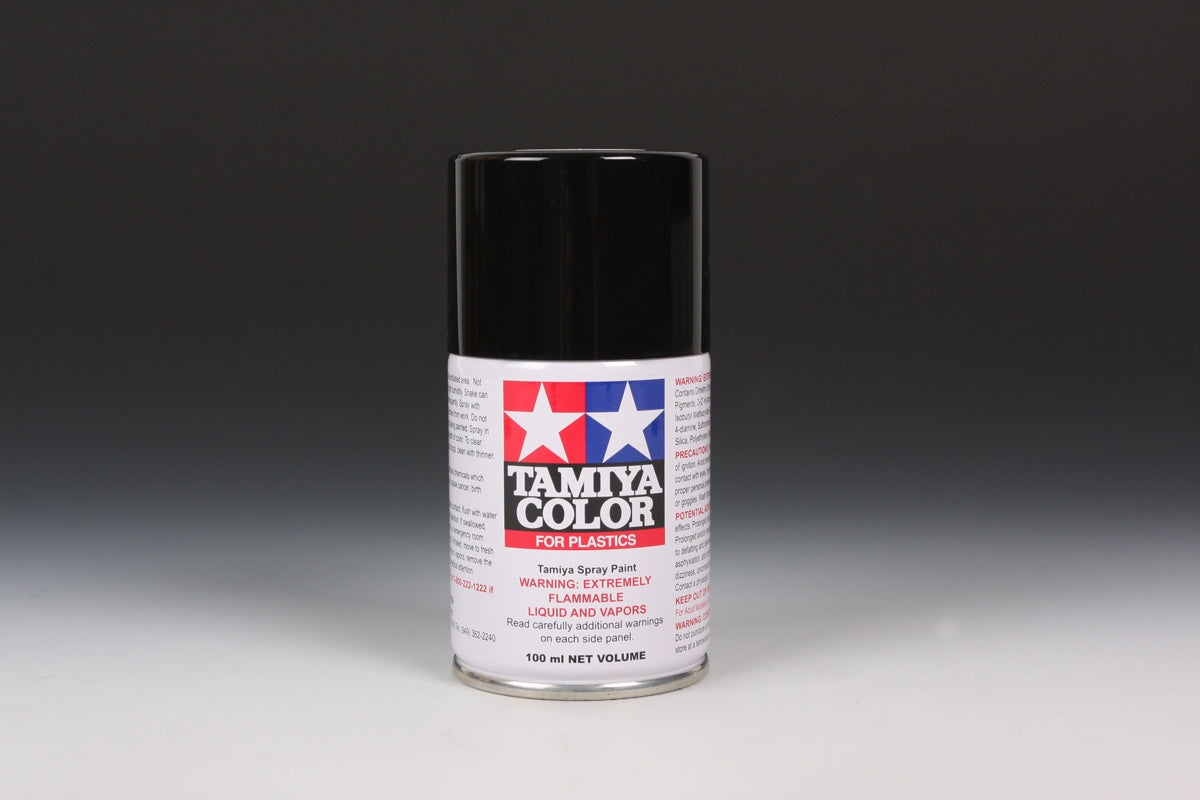 Tamiya TS-6 Matte Black Synthetic Lacquer for Plastics - 100ml Spray Can