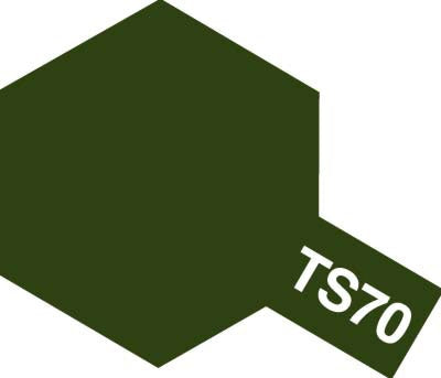 Tamiya TS-70 Olive Drab (JGSDF) Synthetic Lacquer for Plastics - 100ml Spray Can