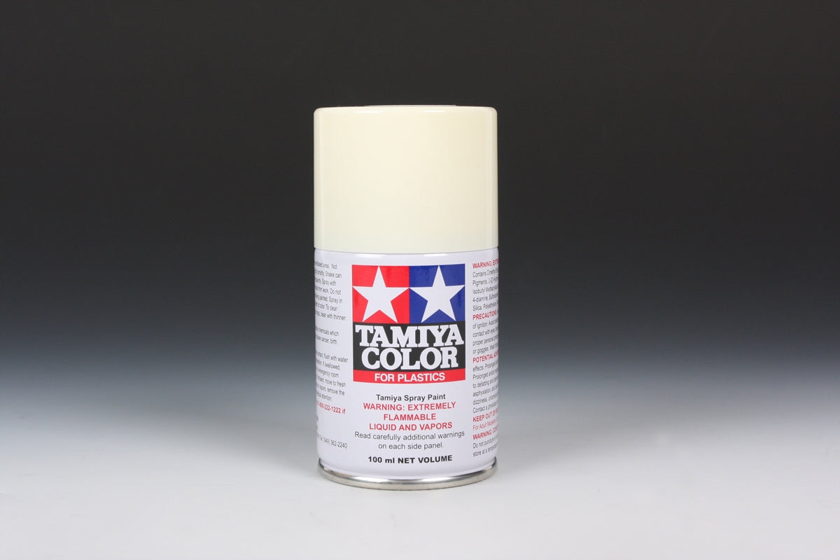 Tamiya TS-7 Racing White Synthetic Lacquer for Plastics - 100ml Spray Can