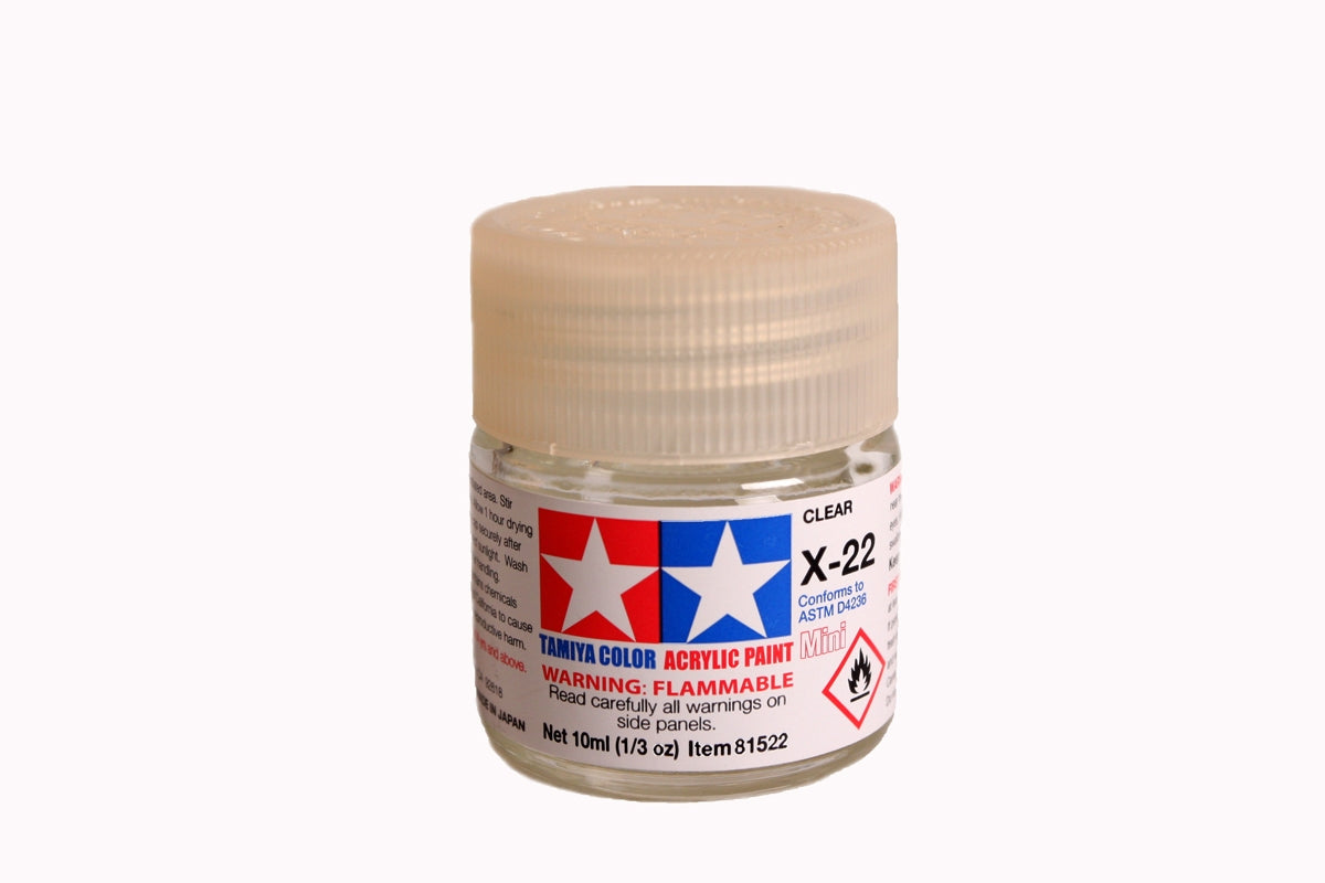 Tamiya X-22 Clear Acrylic Paint - 10ml Bottle