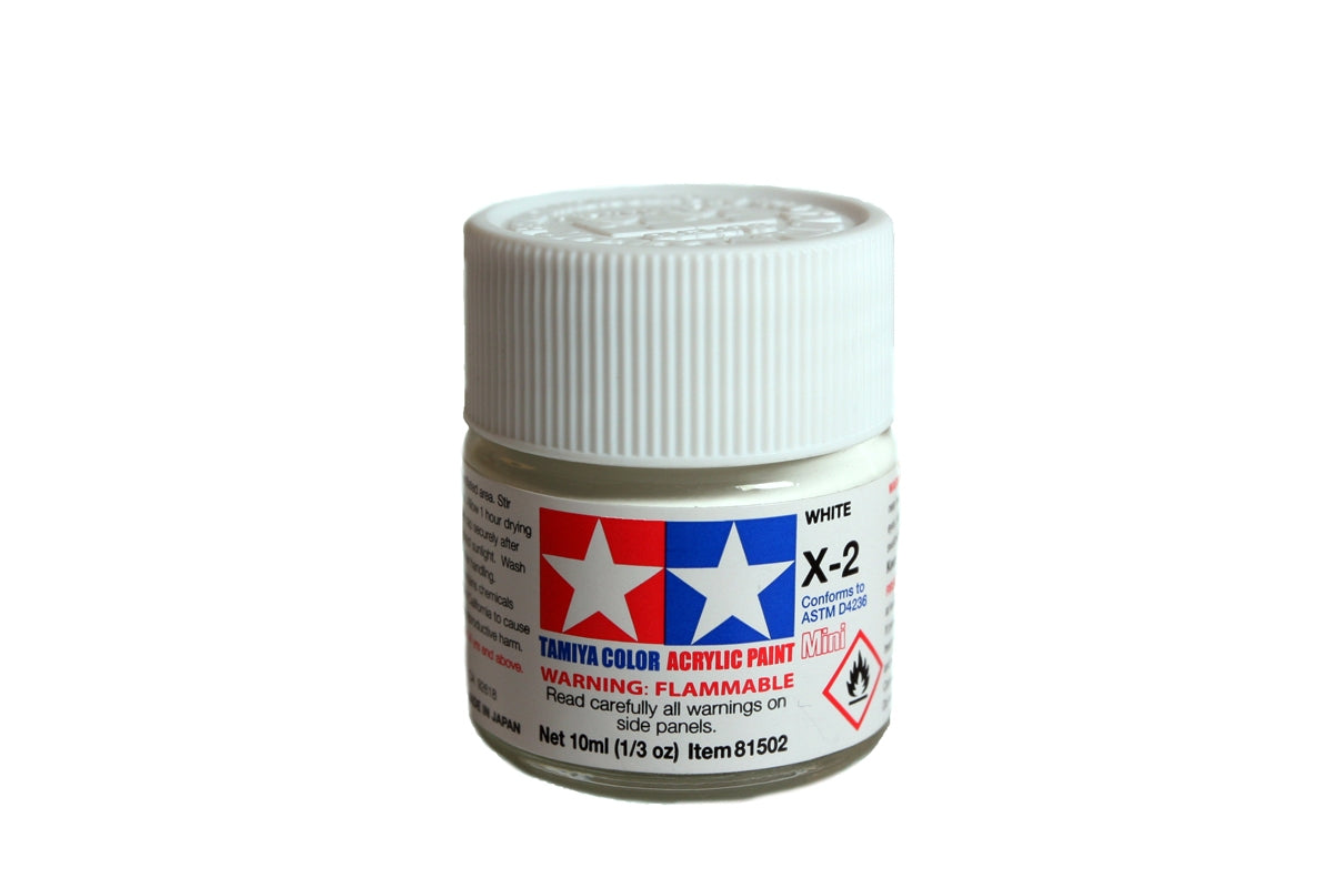 Tamiya X-2 White Acrylic Paint - 10ml Bottle