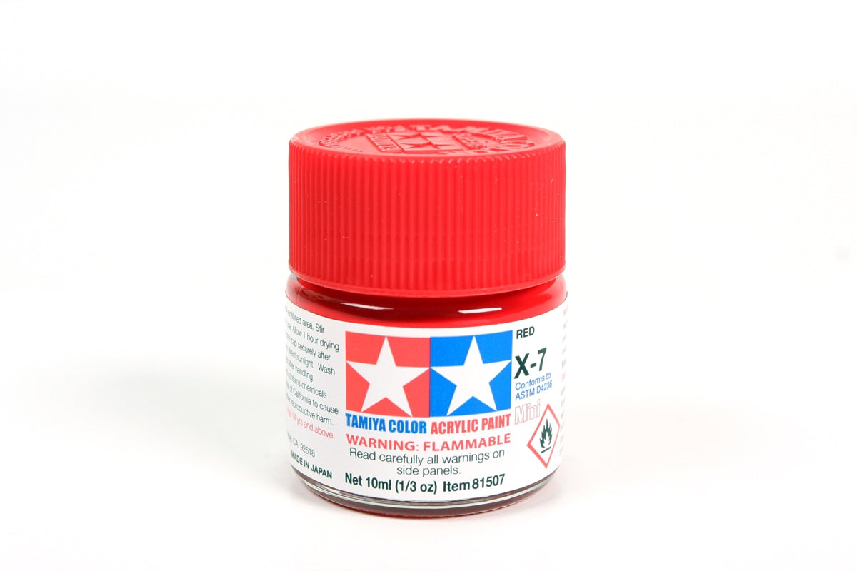 Tamiya X-7 Red Acrylic Paint - 10ml Bottle