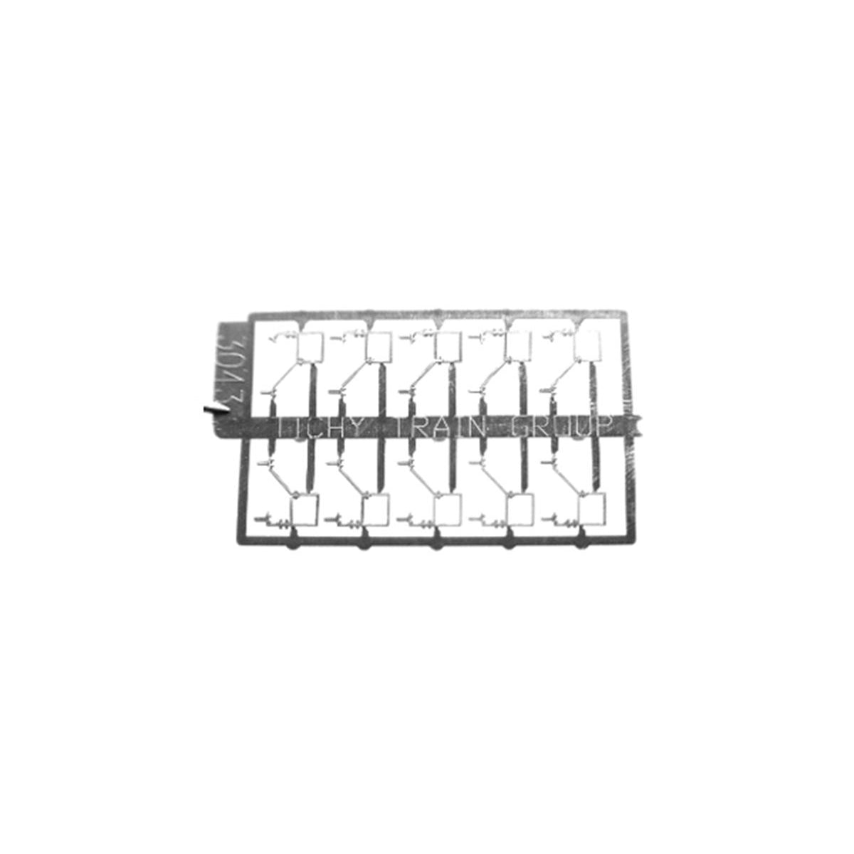 Tichy Train Group 3043 HO Stirrup Steps, Double Offset Bottom Mount, 10 Pieces