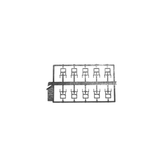 Tichy Train Group 3045 HO Stirrup Steps, Double Step Bottom Mount, 10 Pieces