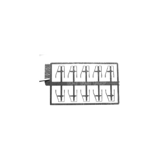 Tichy Train Group 3047 HO Stirrup Steps, Angled Offset Side Mount, 10 Pieces