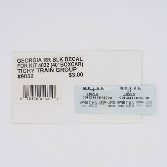 Tichy Train Group 9032 Georgia Railroad Decal, Black (for kit 4032)