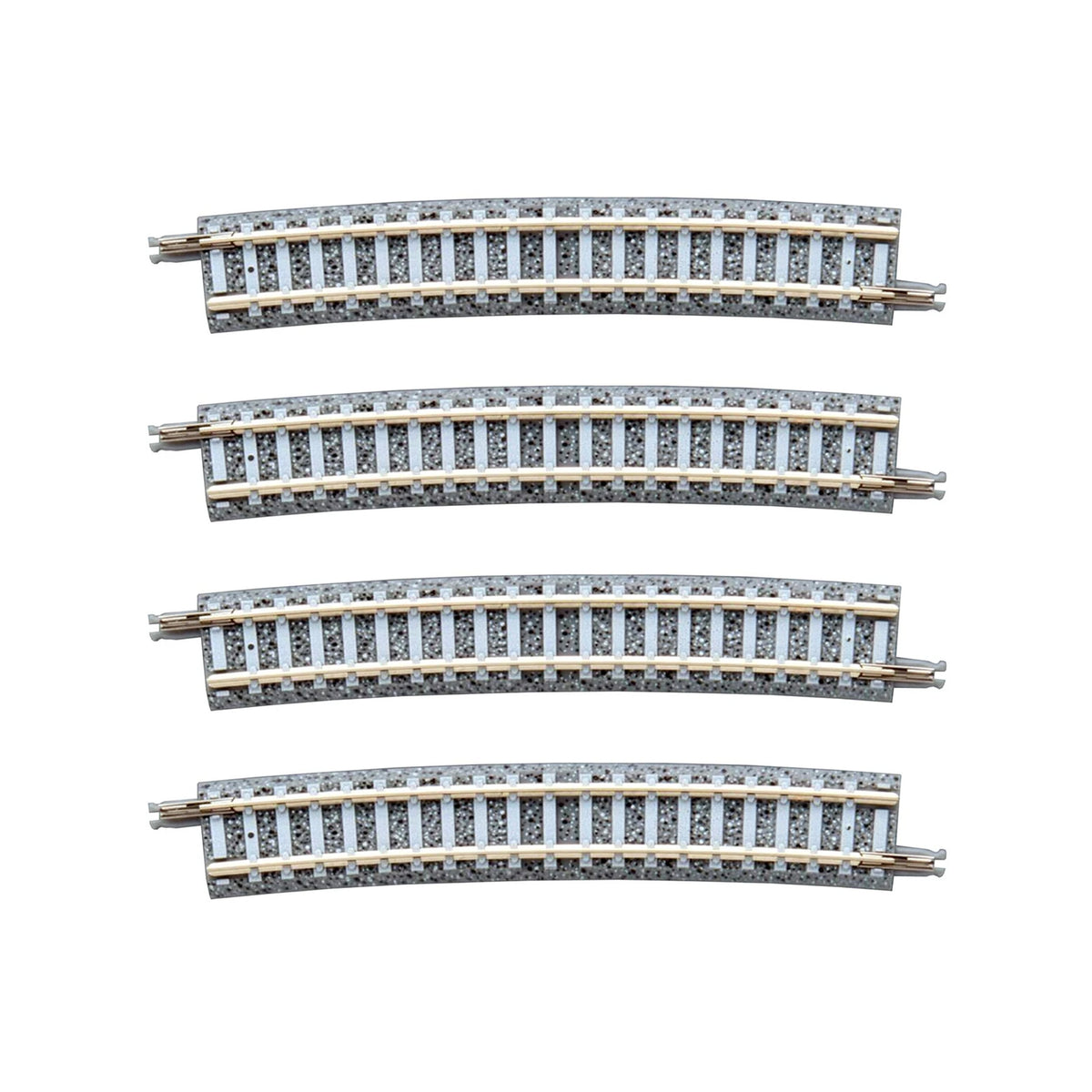 Tomix 1190 N Fine Track Curved Segment C605-10-PC (F) - 605mm (23-13/16") Radius 10 Degree, 4-Pack