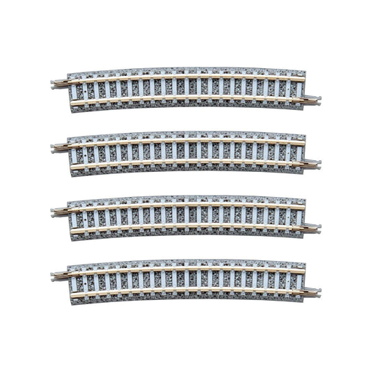 Tomix 1190 N Fine Track Curved Segment C605-10-PC (F) - 605mm (23-13/16") Radius 10 Degree, 4-Pack