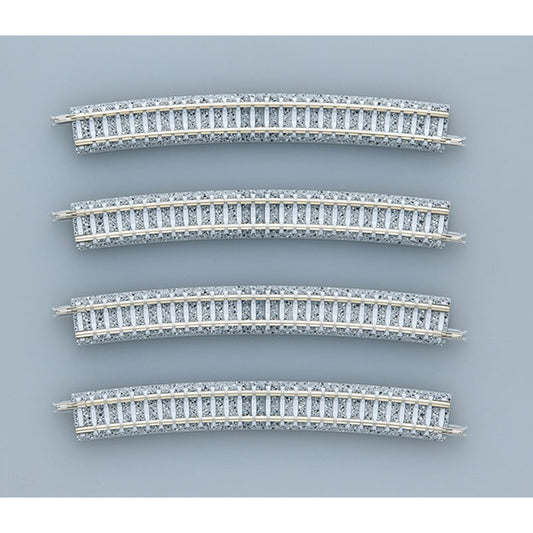 Tomix 1193 N Fine Track Curved Segment C541-15d - 541mm (21.3") Radius 15 Degree, 4-Pack