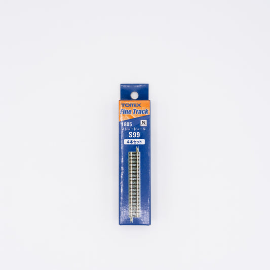 Tomix 1805 N Fine Track Straight Segment S99 (F) - 99mm (3-7/8"), 4-Pack