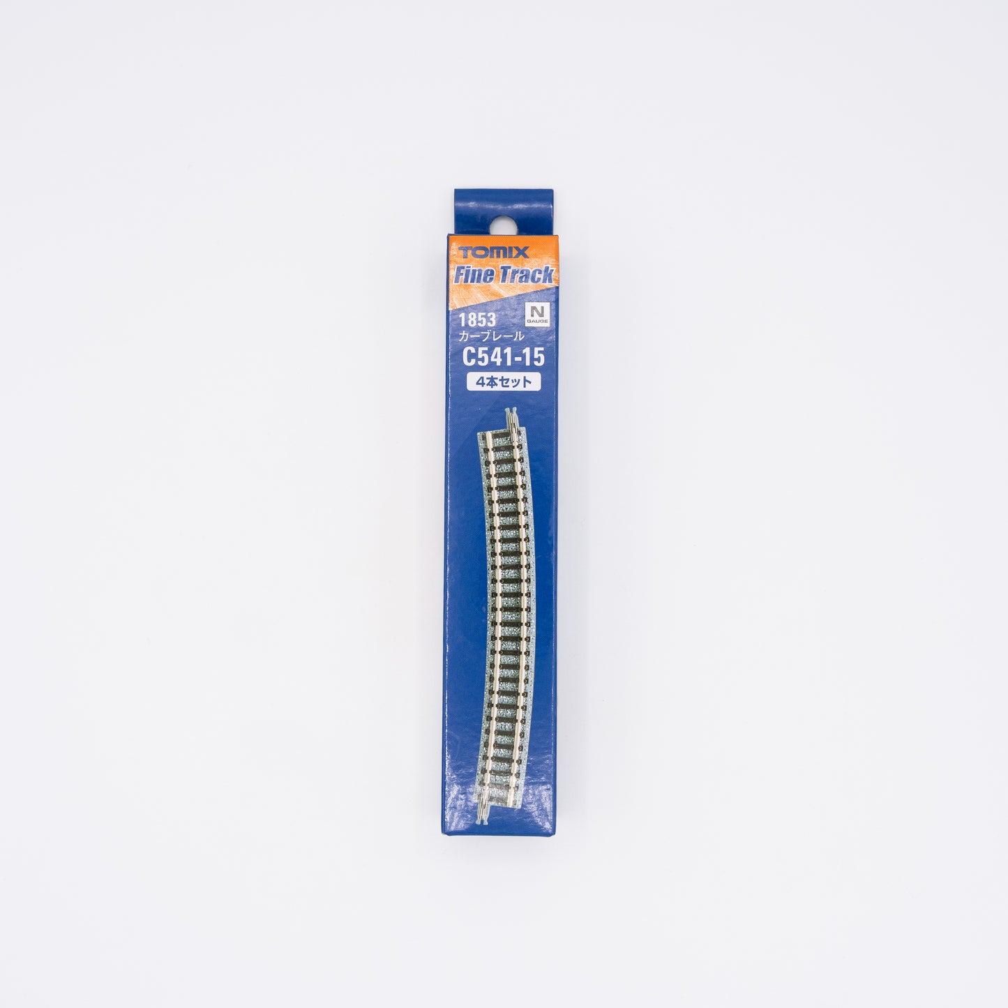 Tomix 1853 N Fine Track Curved Segment C541-15 (F) - 541mm (21-5/16") Radius 15 Degree, 4-Pack