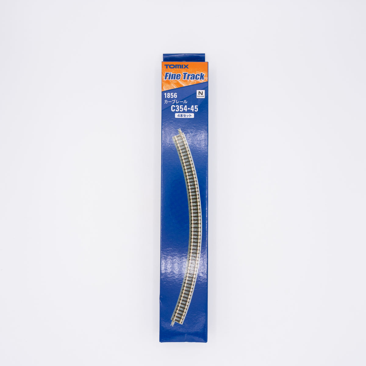 Tomix 1856 N Fine Track Curved Segment C354-45 (F) - 354mm (13-15/16") Radius 45 Degree, 4-Pack