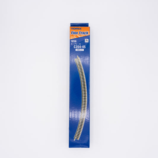 Tomix 1856 N Fine Track Curved Segment C354-45 (F) - 354mm (13-15/16") Radius 45 Degree, 4-Pack