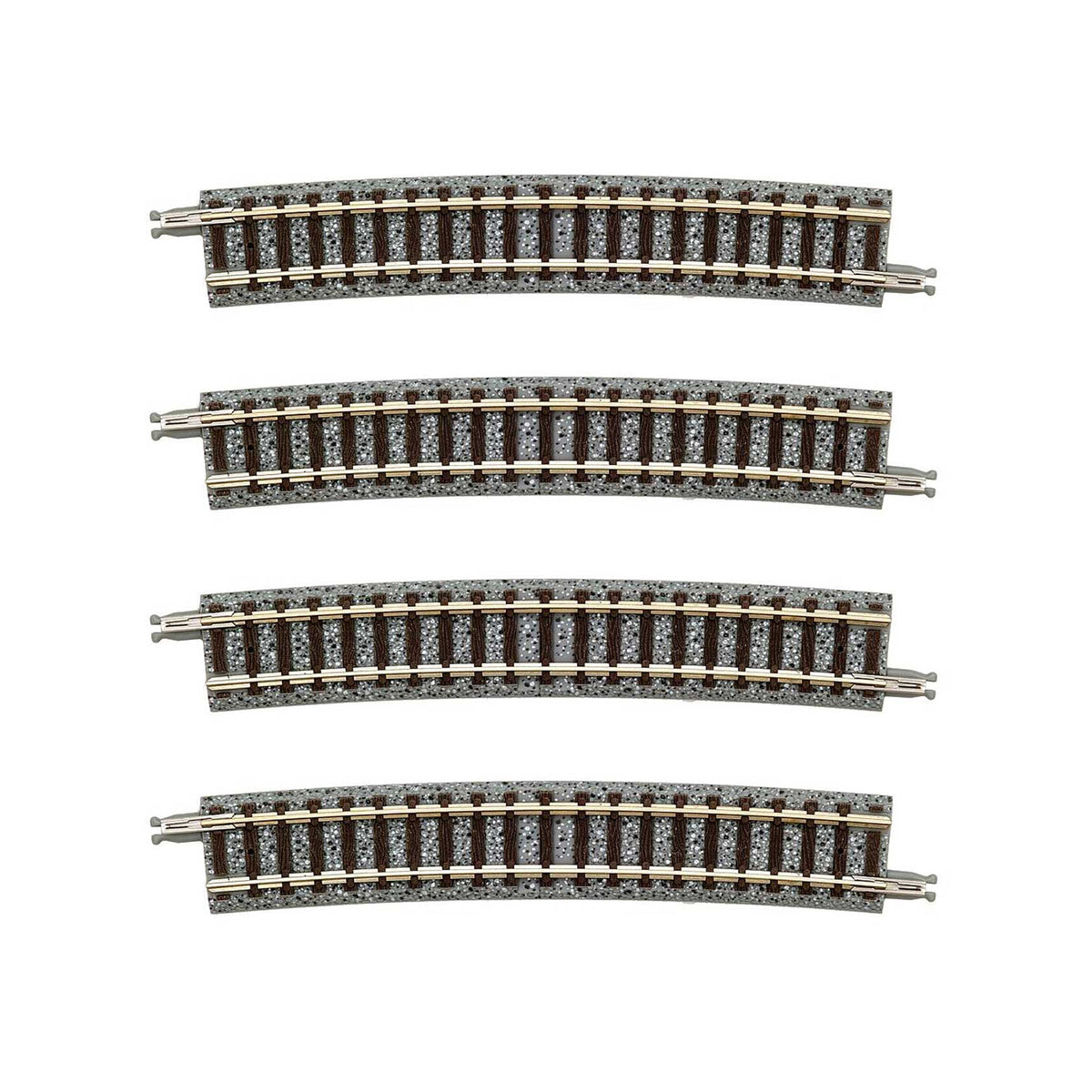 Tomix 1870 N Fine Track Curved Segment C605-10 (F) - 605mm (23-13/16") Radius 10 Degree, 4-Pack