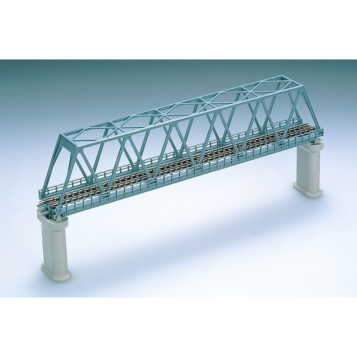 Tomix 3030 N Single-Track Steel Truss Bridge (F) (Blue) w/ Two PC Piers