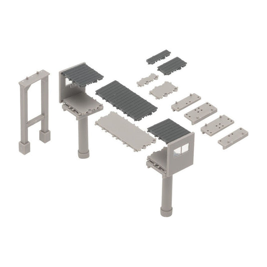 Tomix 4078 N Station Platform Multi-Overpass Aisle Width Expansion Set, Structure Kit