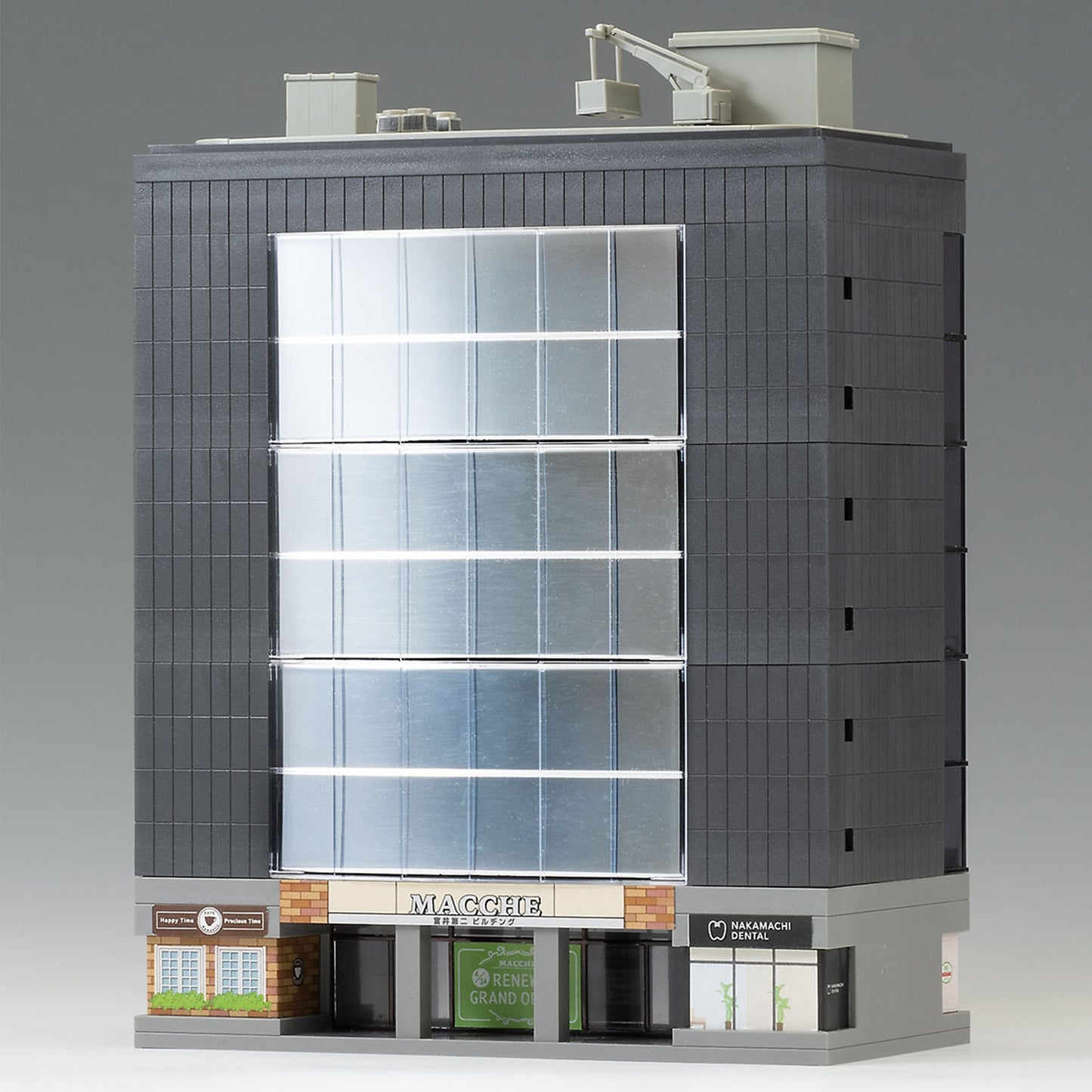 Tomix 4216 N Multi-Story Building (Curved Windows 7 Floors), Built-Up Modular Structure