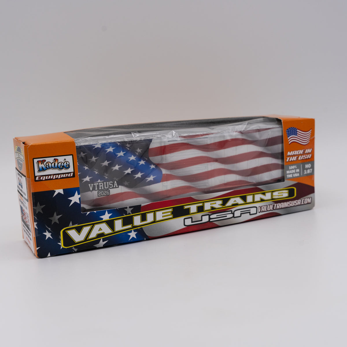 Value Trains USA 10116 - HO Box Car, Waving American Flag Scheme 2026 Edition