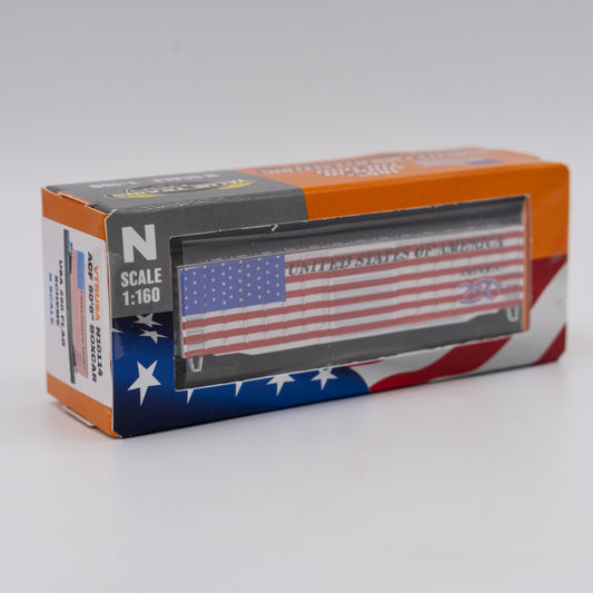 Value Trains USA N10114 - N Box Car, USA 250 Flag Scheme
