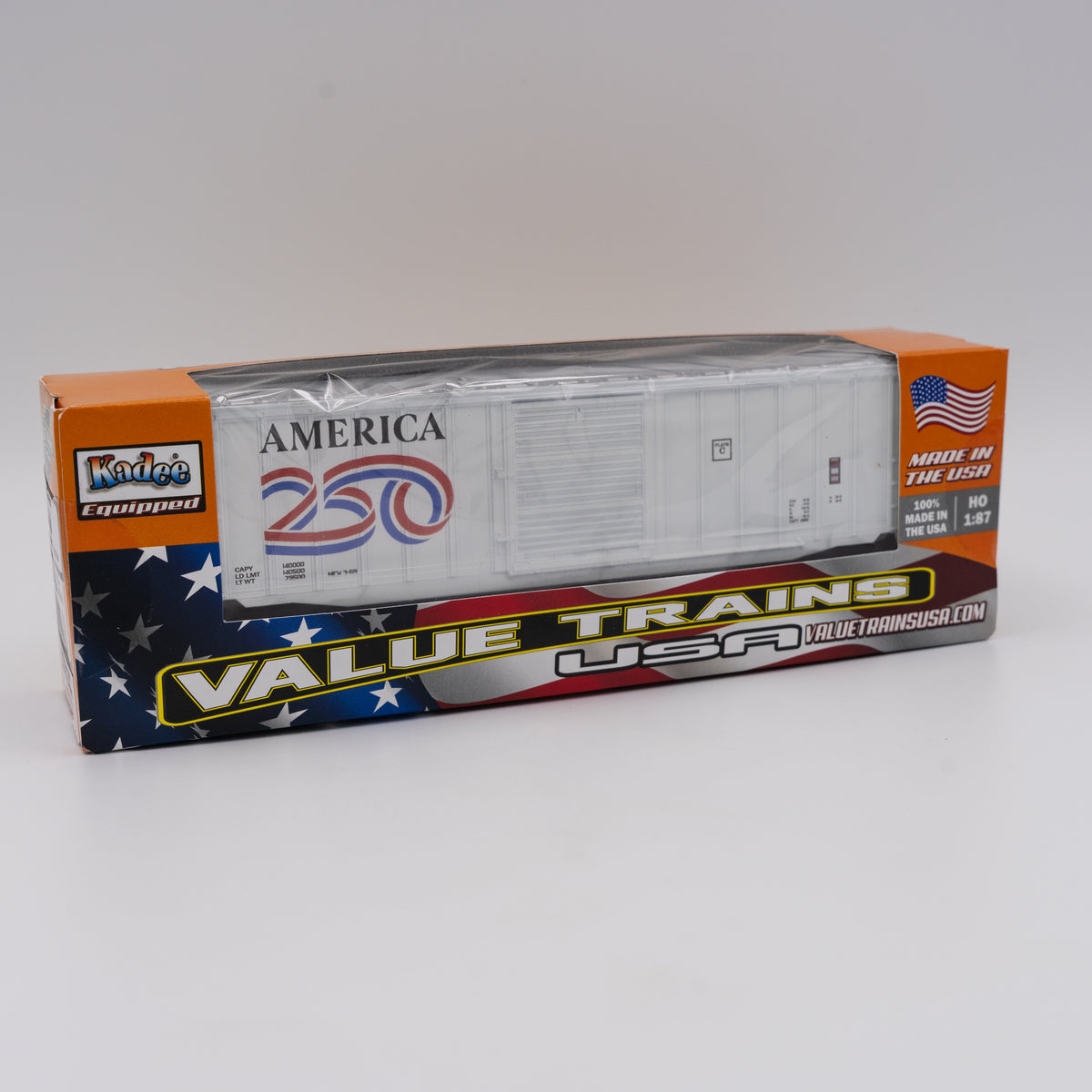 Value Trains USA 10113 - HO Box Car, America 250 Proto Scheme