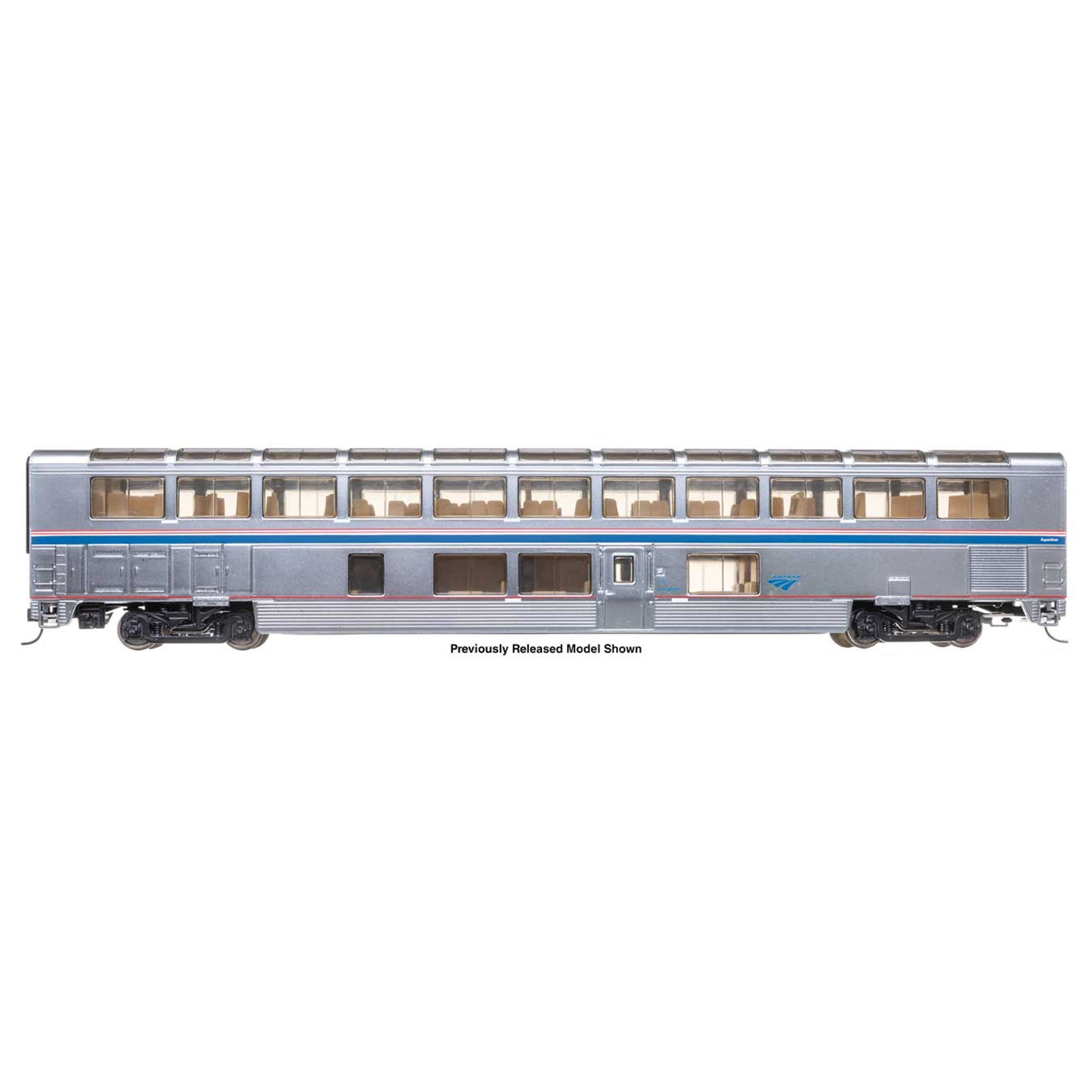 [PREORDER] WalthersProto 920-12095 85' Bombardier Superliner II Sightseer Lounge (Lighted), Amtrak Phase VI #33048