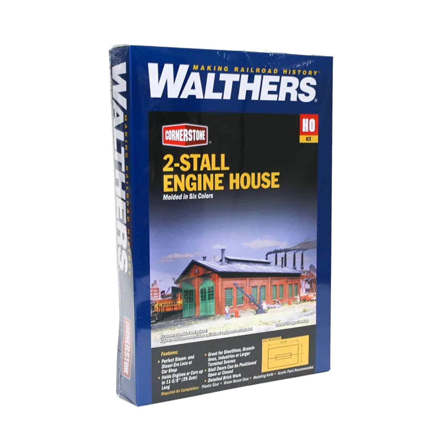 Walthers Cornerstone 933-3007 HO 2-Stall Enginehouse Kit