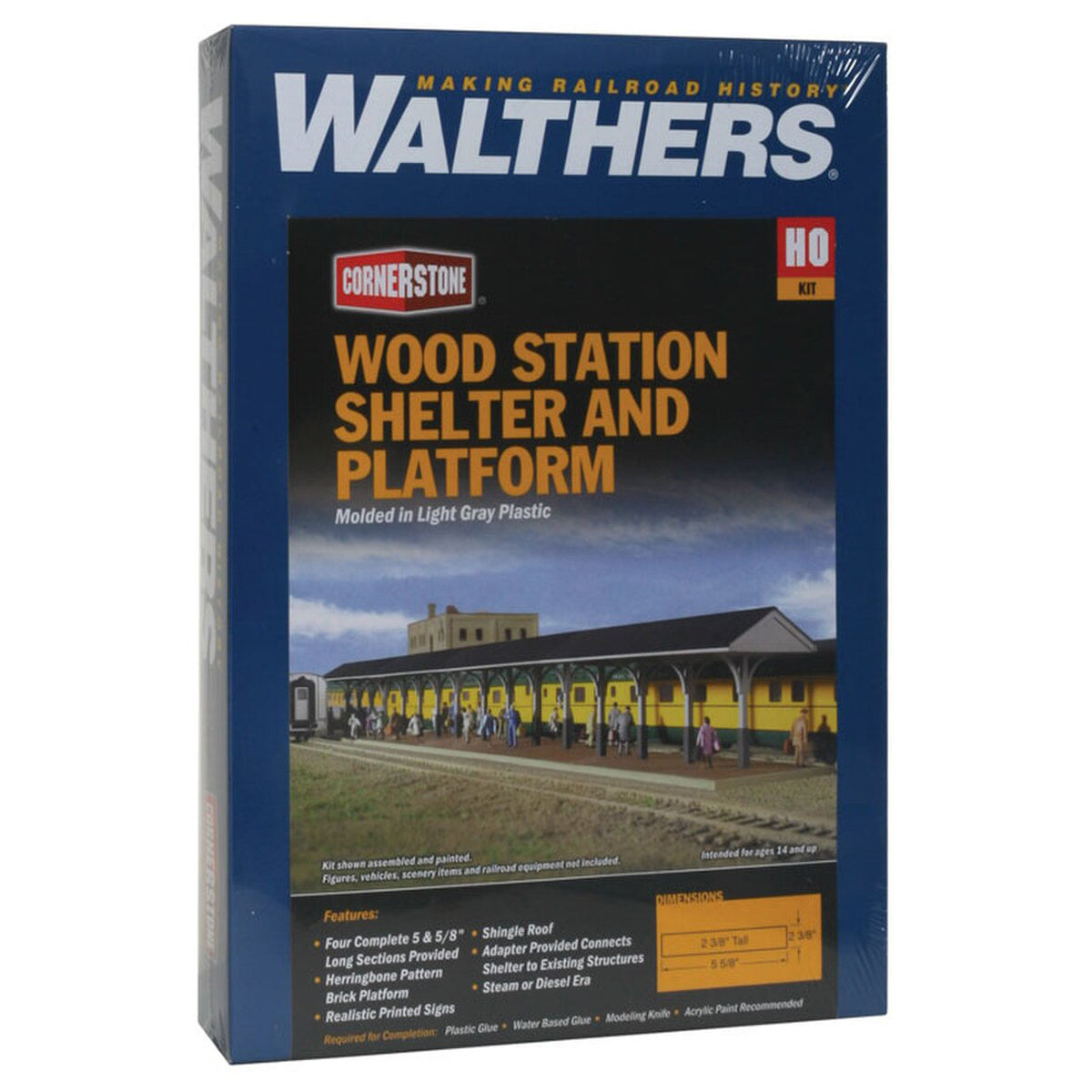 Walthers Cornerstone 933-3188 HO Wood Station Shed & Platform Kit