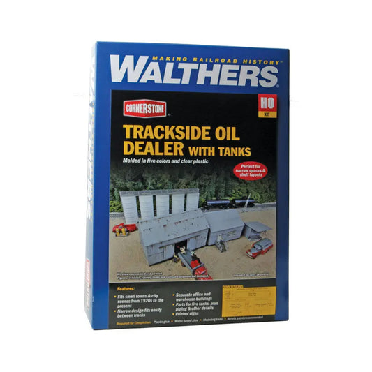 Walthers Cornerstone 933-4059 HO Trackside Oil Dealer With Tanks Kit