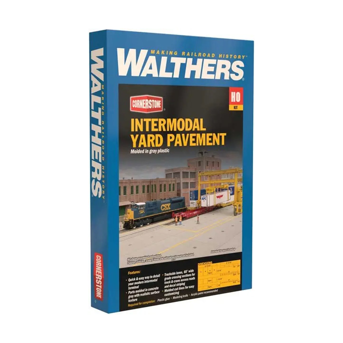 Walthers Cornerstone 933-4120 HO Intermodal Yard Pavement Kit