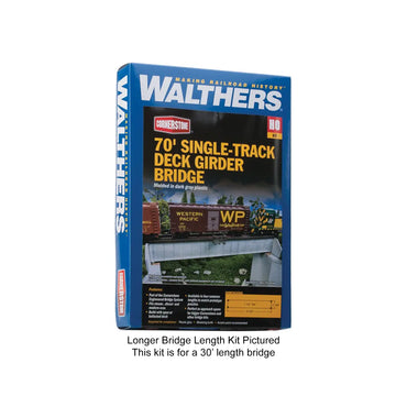 Walthers Cornerstone 933-4505 HO 30' Single-Track Deck Girder Bridge (Standard Level) Kit