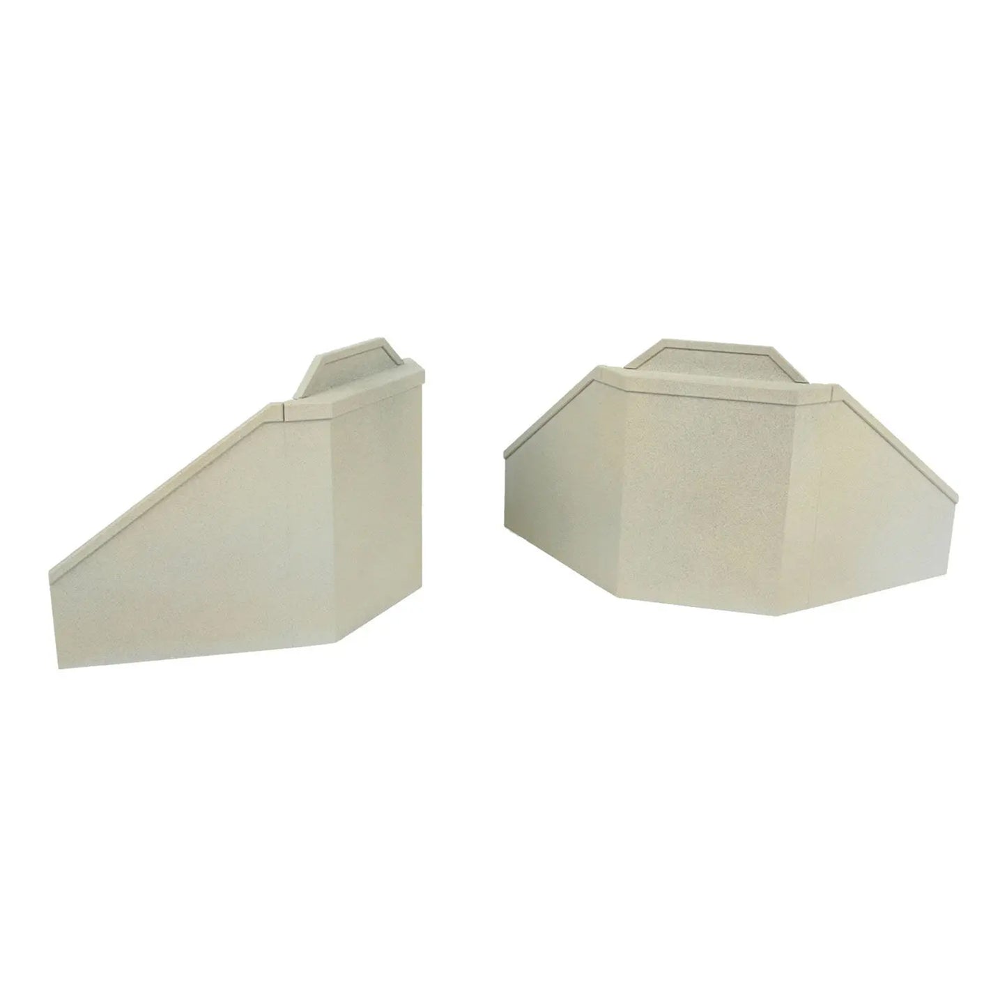 Walthers Cornerstone 933-4551 HO Single-Track Railroad Bridge Concrete Abutments (2pk)