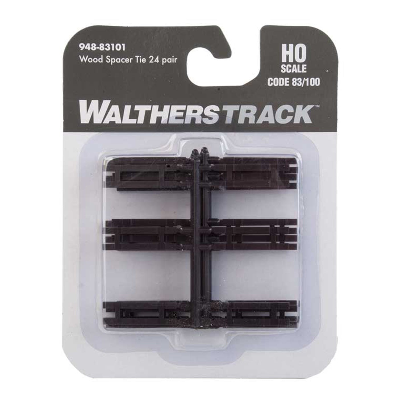WalthersTrack 948-83101 HO Wood Spacer Tie for Code 83/Code 100 Track, 24 pair