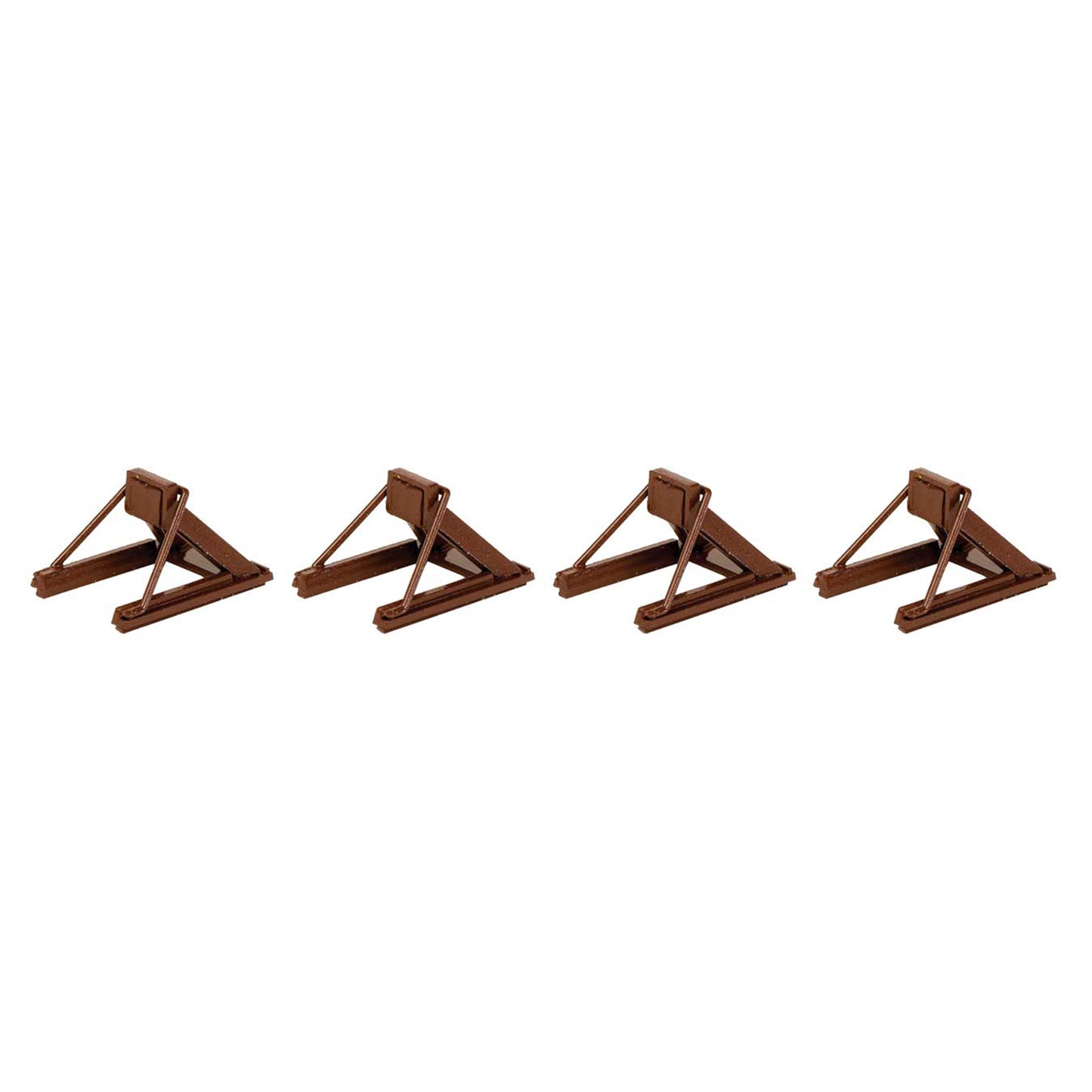 WalthersTrack 948-83109 HO Assembled Track Bumper, Rust Brown 4pk