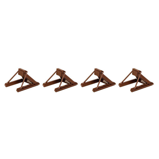 WalthersTrack 948-83109 HO Assembled Track Bumper, Rust Brown 4pk