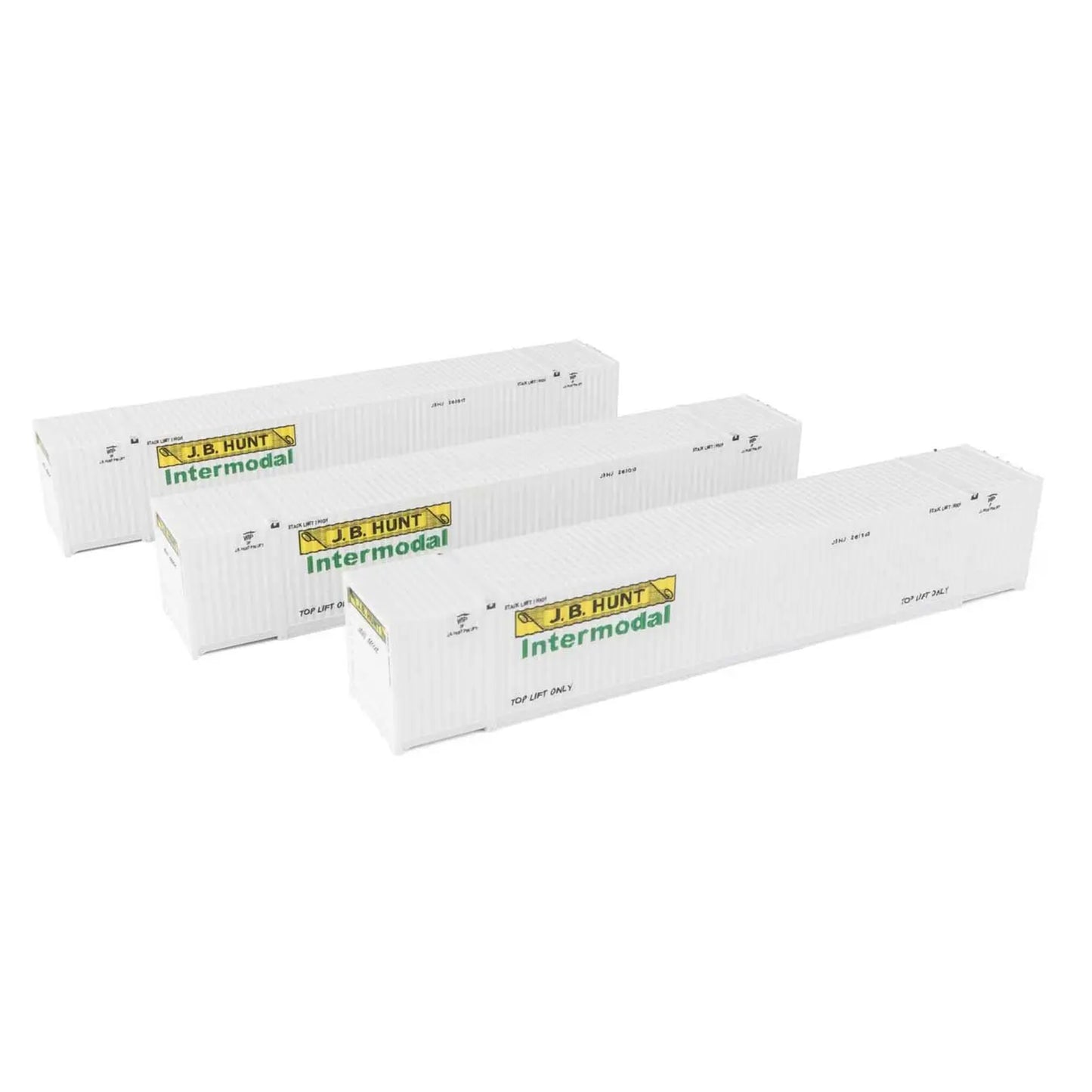 Walthers Scenemaster 949-18504 HO 53' Singamas Corrugated Side Container, JB Hunt 3pk