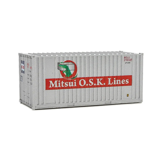 Walthers SceneMaster 949-8014 HO 20' Corrugated Container with Flat Panel, Mitsui OSK Lines