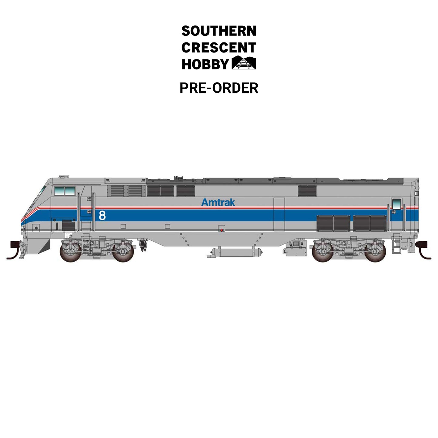 [PREORDER] WalthersMainline 910-21302 HO GE P42 Locomotive, Amtrak Phase IV #8, DCC/Sound