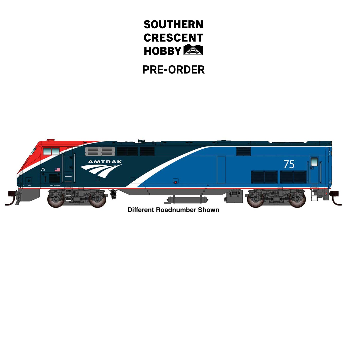 [PREORDER] WalthersMainline 910-22306 HO GE P42 Locomotive, Amtrak Phase VII #87, Standard DC Silent (DCC-Ready)
