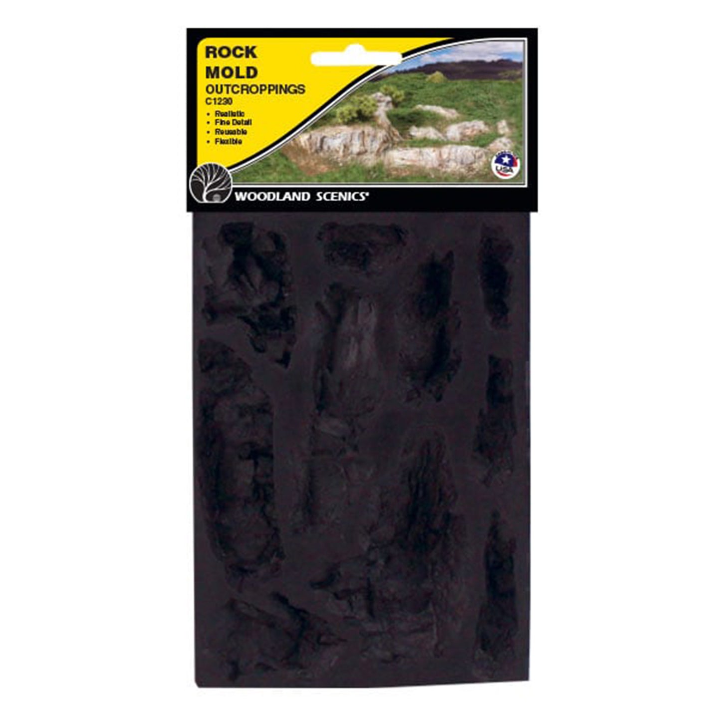 Woodland Scenics C1230 Rock Mold, Outcroppings Rocks