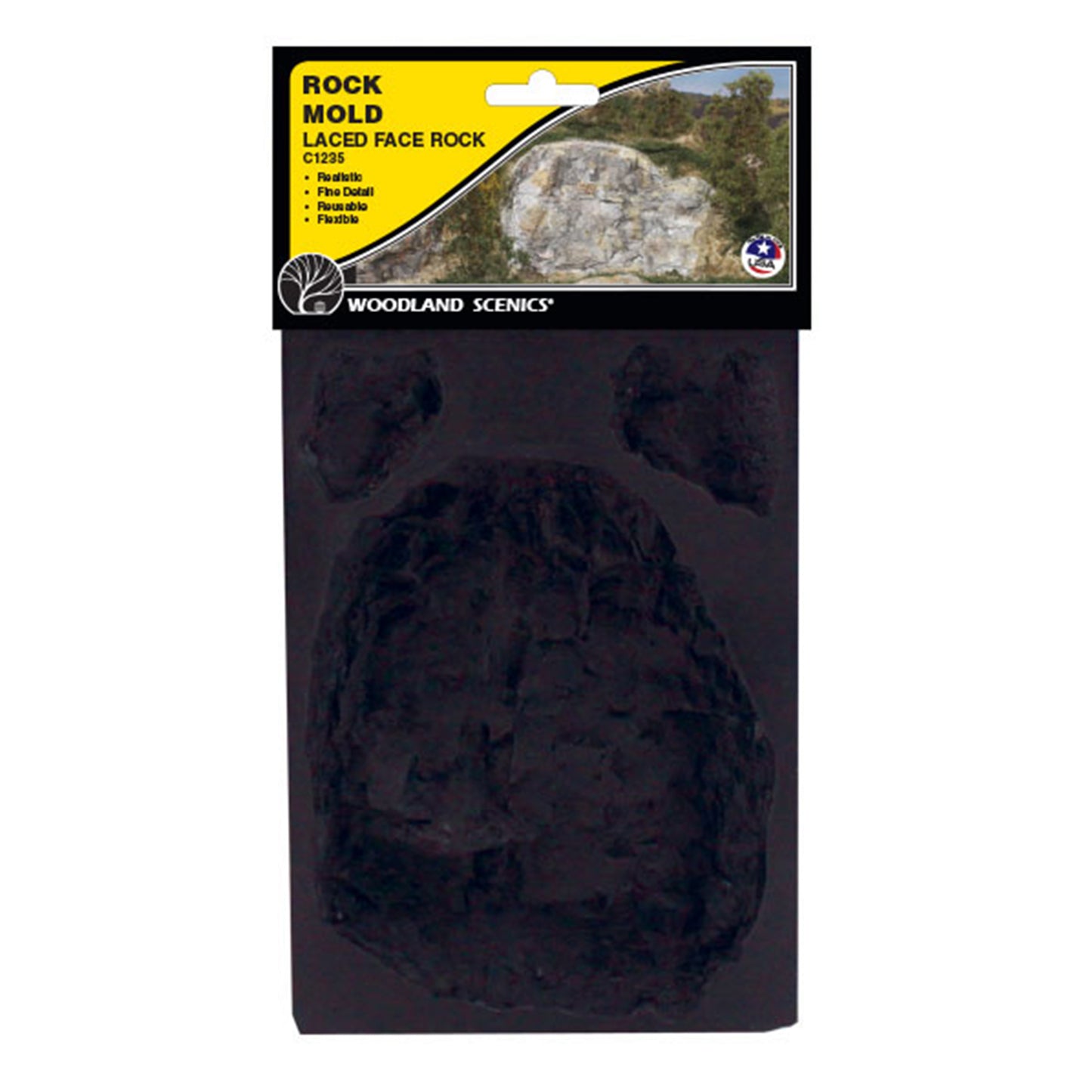 Woodland Scenics C1235 Rock Mold, Laced Face Rock
