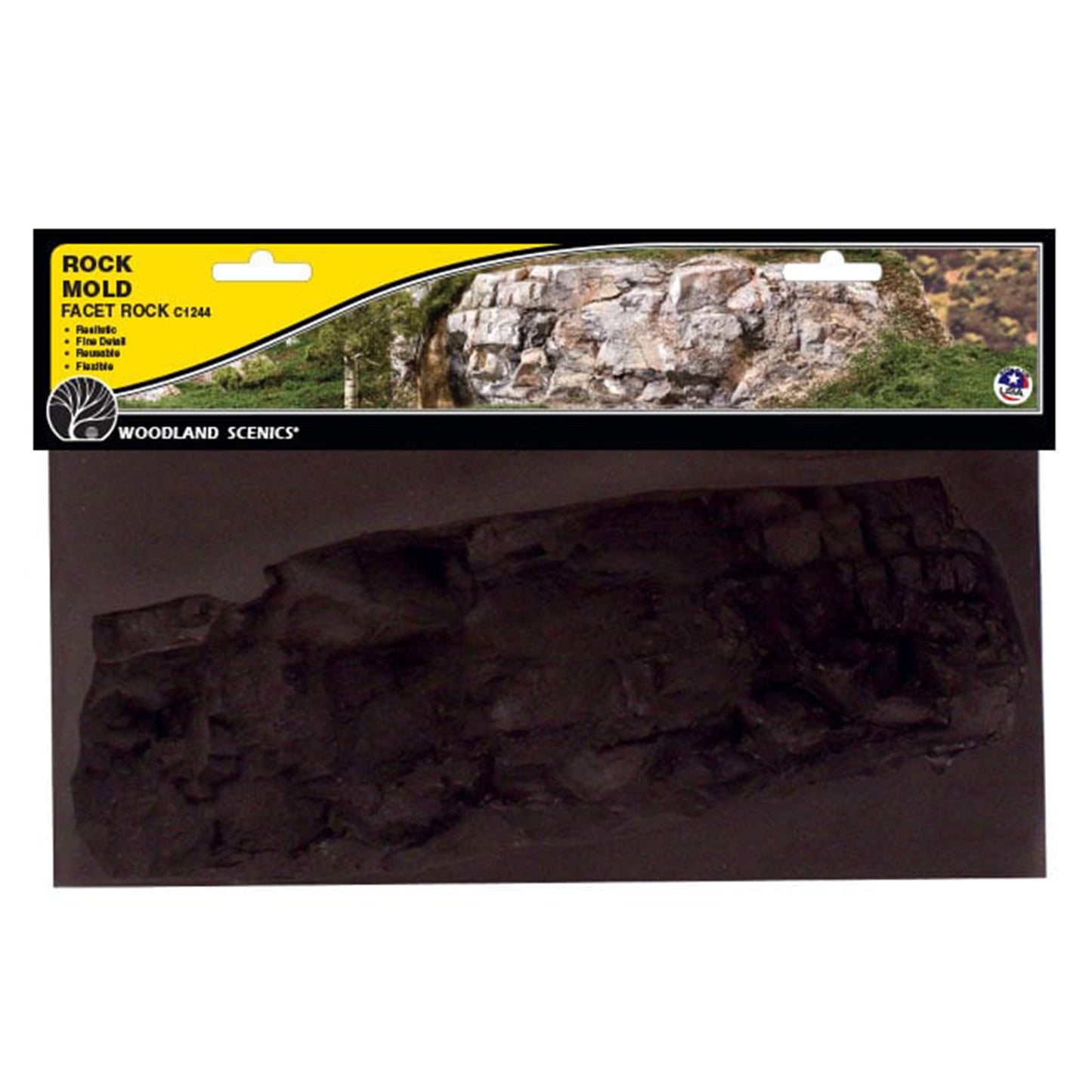 Woodland Scenics C1244 Rock Mold, Facet Rock