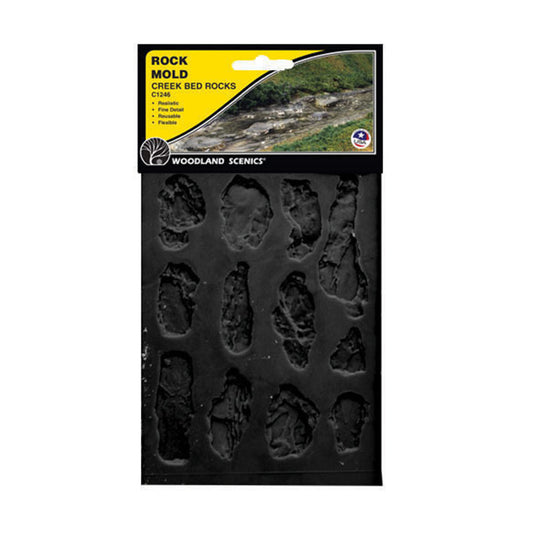 Woodland Scenics C1246 Rock Mold, Creek Bed Rocks