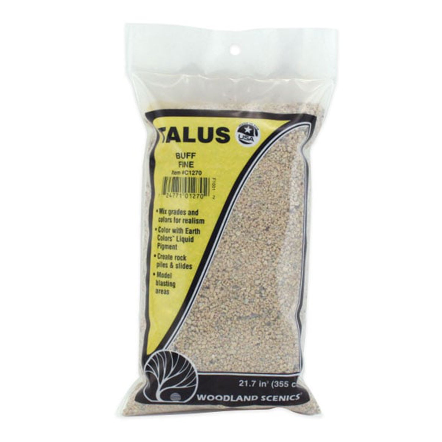Woodland Scenics C1270 Talus, Fine Buff 21.7 in³ Bag