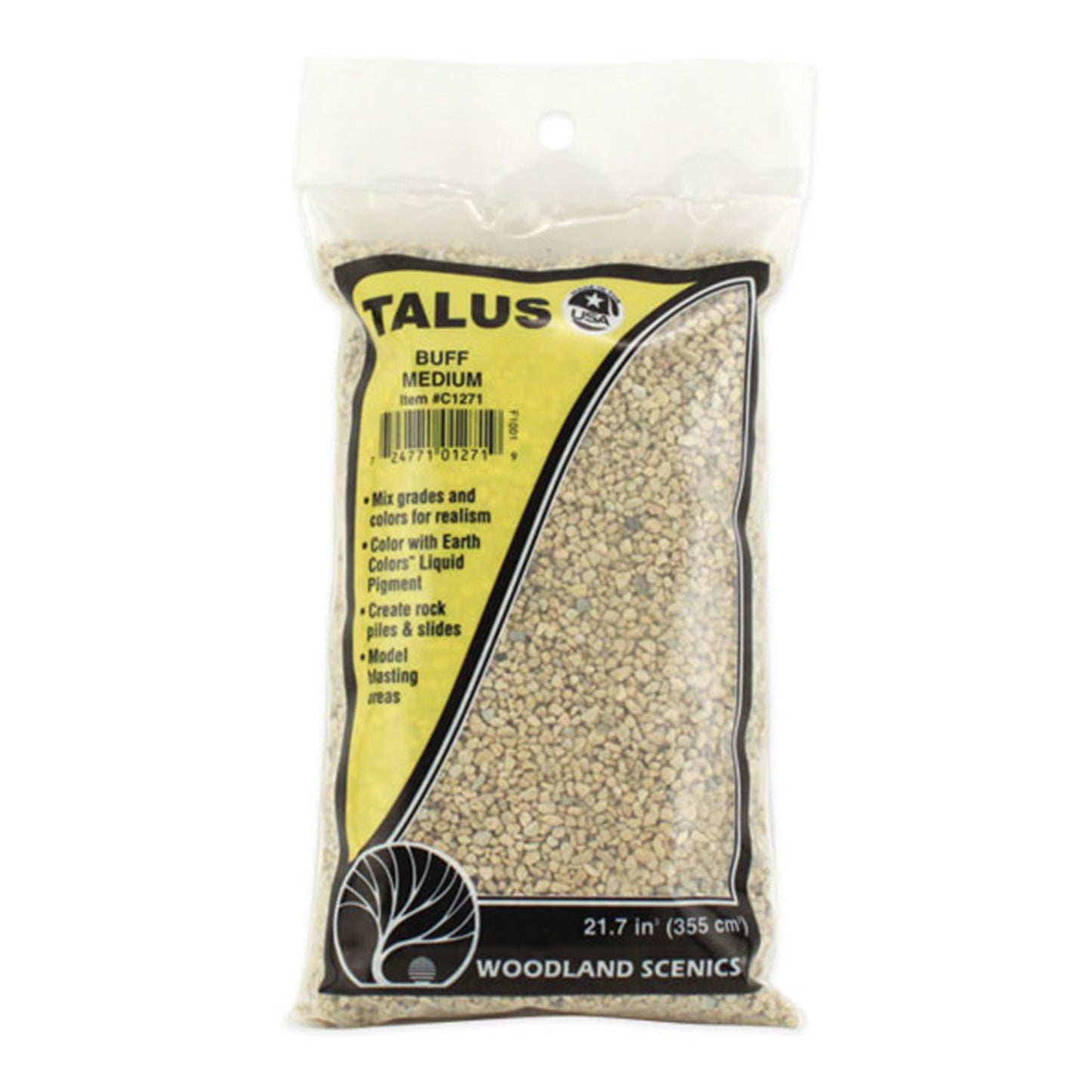 Woodland Scenics C1271 Talus, Medium Buff 21.7 in³ Bag