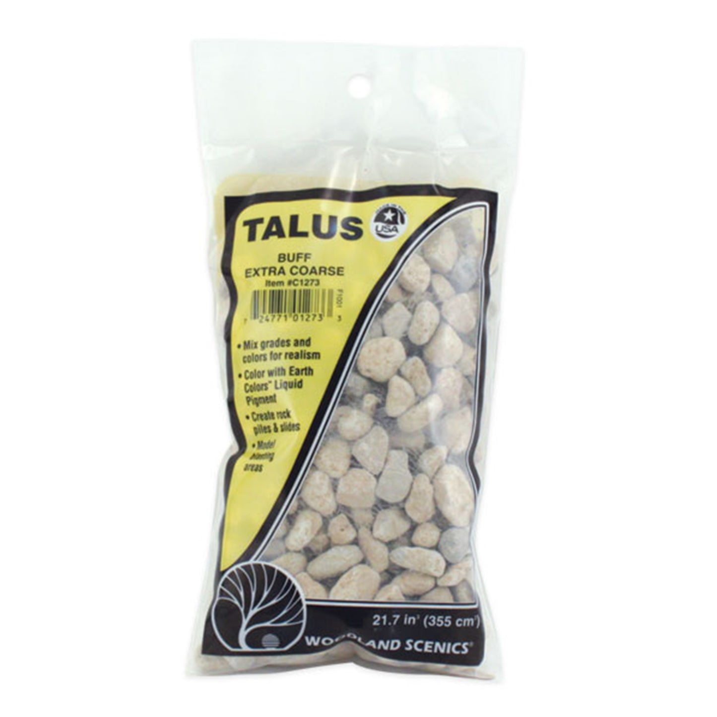Woodland Scenics C1273 Talus, Extra Coarse Buff 21.7 in³ Bag