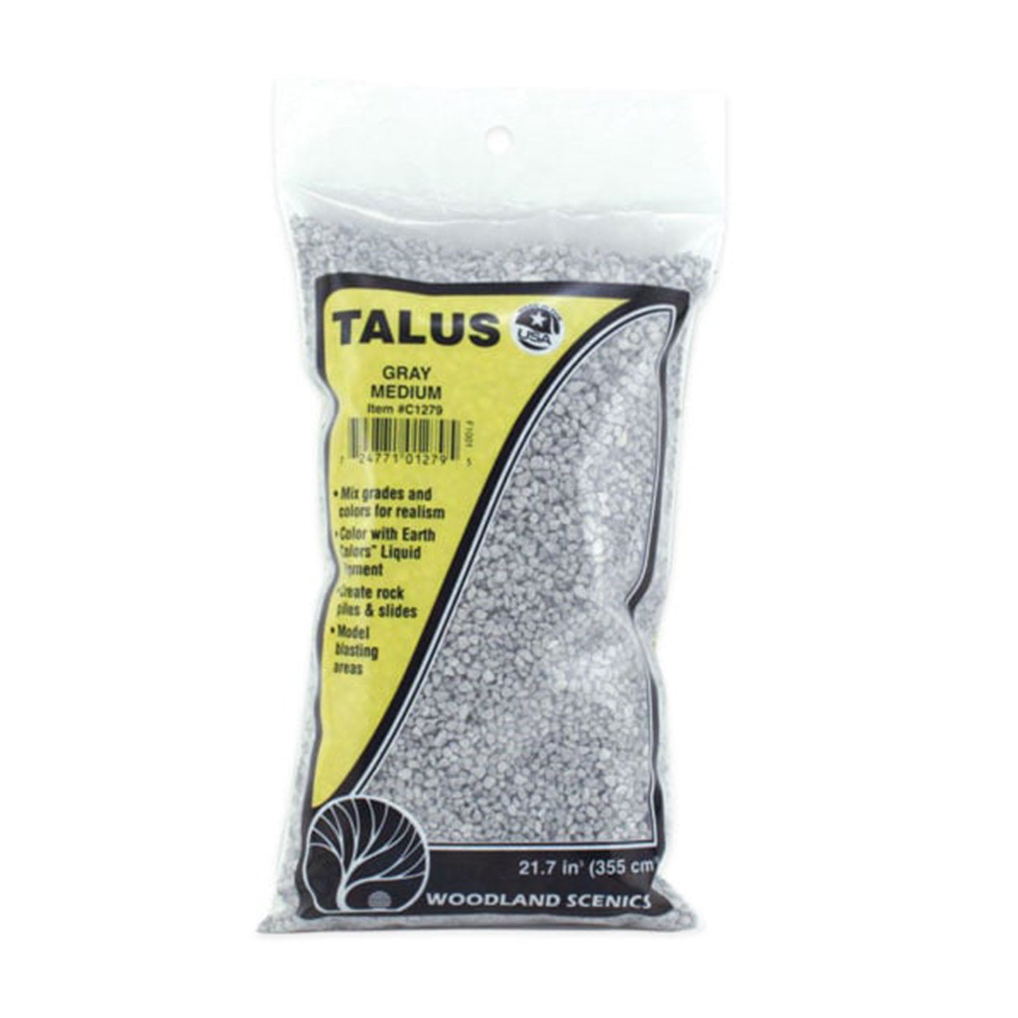 Woodland Scenics C1279 Talus, Medium Gray 21.7 in³ Bag