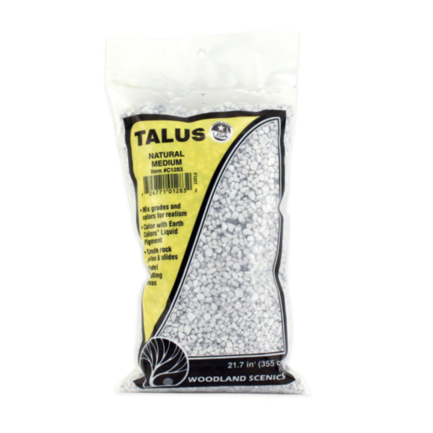 Woodland Scenics C1283 Talus, Medium Natural 21.7 in³ Bag