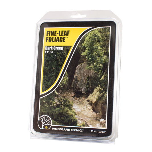 Woodland Scenics F1130 Fine-Leaf Foliage, Dark Green 75 in³